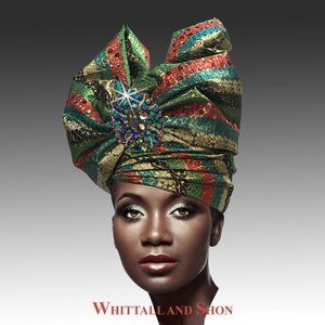 ABABA Draped Turban with Jewel Brooch